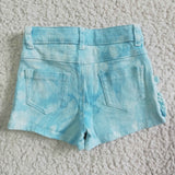 Sky Blue Distressed Jeans Denim Shorts