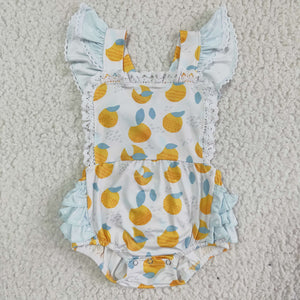 Fruit White Girls Summer Romper