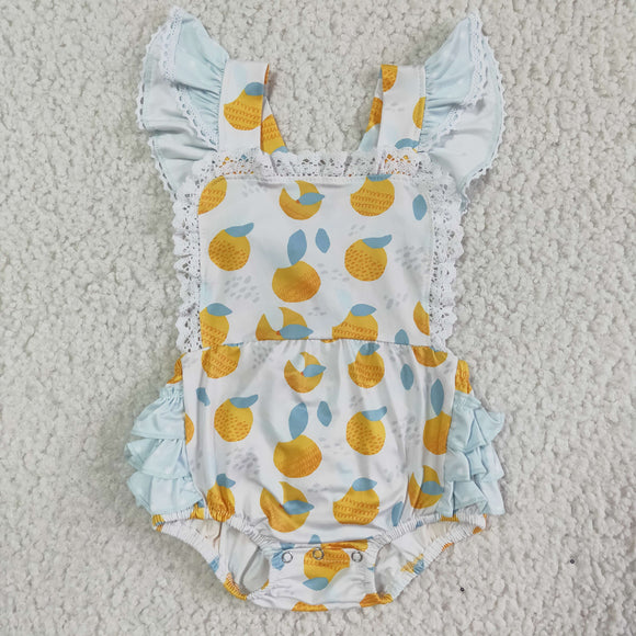 Fruit White Girls Summer Romper
