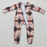 Aztec Beige Boys Fall Romper