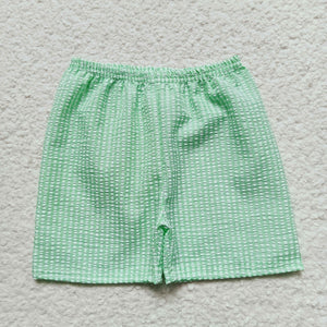 Green Plaid Boys Shorts