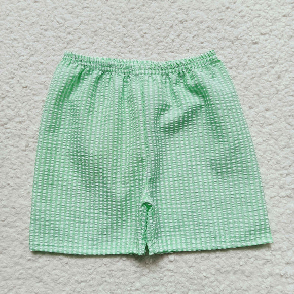 Green Plaid Boys Shorts