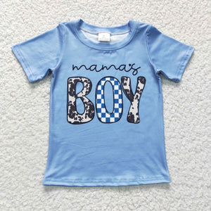 Mama's Boy Blue Boys Short Sleeve Top