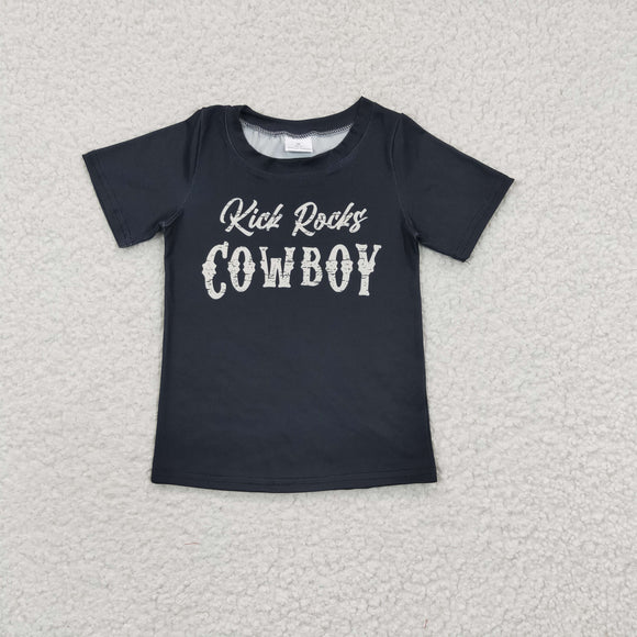 Cowboy Black Short Sleeve Top
