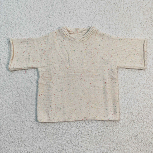 Apricot Short Sleeve Kids Sweaters
