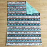 Aztec Horse Blue Blankets