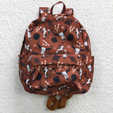 Highland Cow Aztec Cactus Brown Backpack