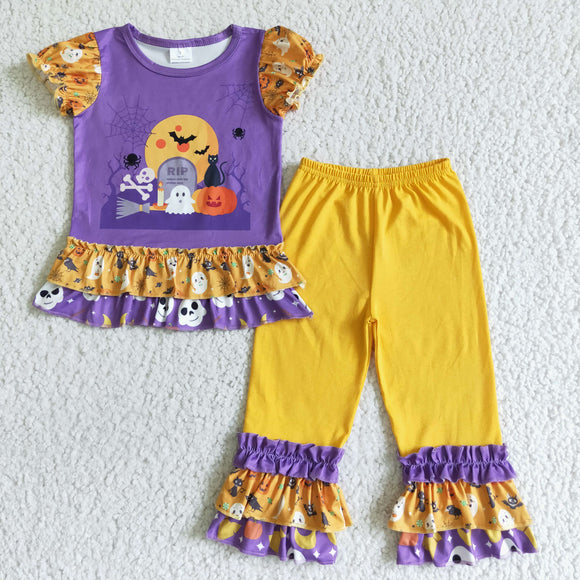 Rip Ghost Pumpkin Girls Halloween Outfits