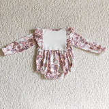 Babe Letters Santa Pink White Girls Christmas Romper