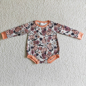 Pumpkin Lantern Floral Halloween Romper