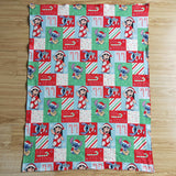 Cartoon Plaid Red Green Christmas Blankets