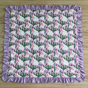 Cactus Purple Ruffles Blankets