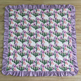 Cactus Purple Ruffles Blankets