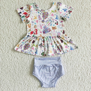 Promotional Polka Dots Cartoon Bummies Sets