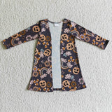 Kids Pumpkin Rainbow Candy Print Dark Mommy & Me Cardigan Halloween Top