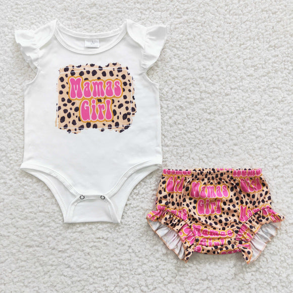 Mamas Girl Leopard Print Bummies Sets