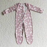 Promotional Butterfly Pink Buttons Girls Fall Romper