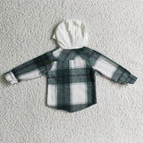 Green Plaid White Hoodie Boys Hoodie Top