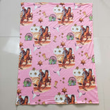 Rodeo Horse Stars Pink Brown Blankets