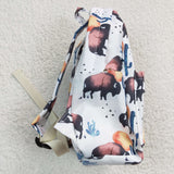 Cows Cactus White Backpack