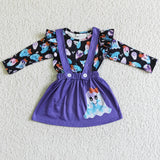 Boo Ghost Purple Skirt Girls Halloween Outfits