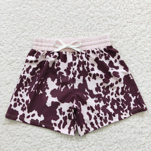 Cowhide Beige Boys Swimming Trunks