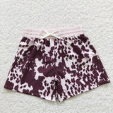 Cowhide Beige Boys Swimming Trunks