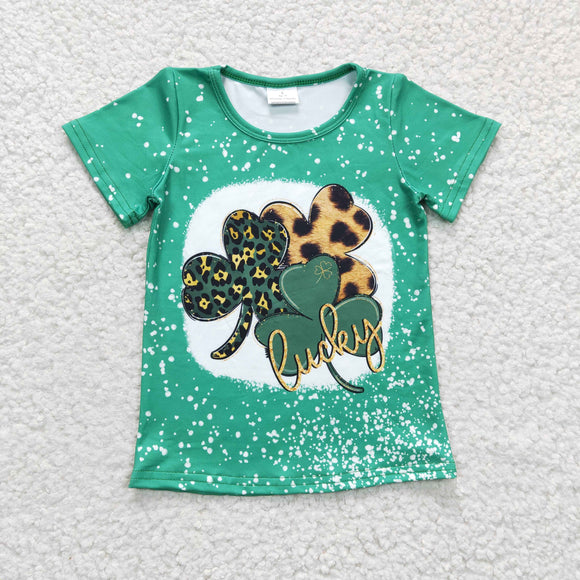 Clover Lucky Green Girls St. Patrick's Day Top