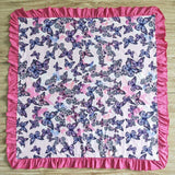 Butterfly Hot Pink Ruffles Blankets