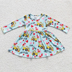 Loads of Love Sky Blue Girls Valentine Dress