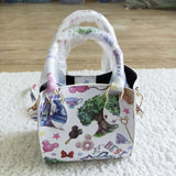 Cartoon Castle White Shoulder Bag