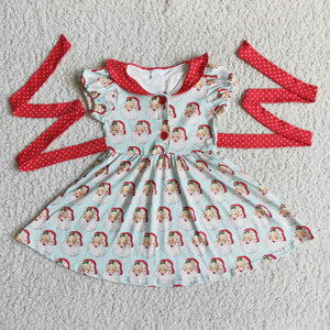 Promotional Santa Red Girls Christmas Dress