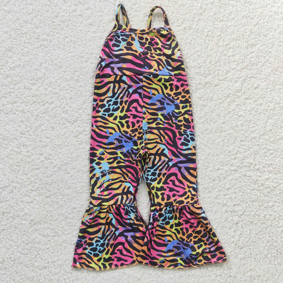 Tiger Print Purple Girls Jumpsuit