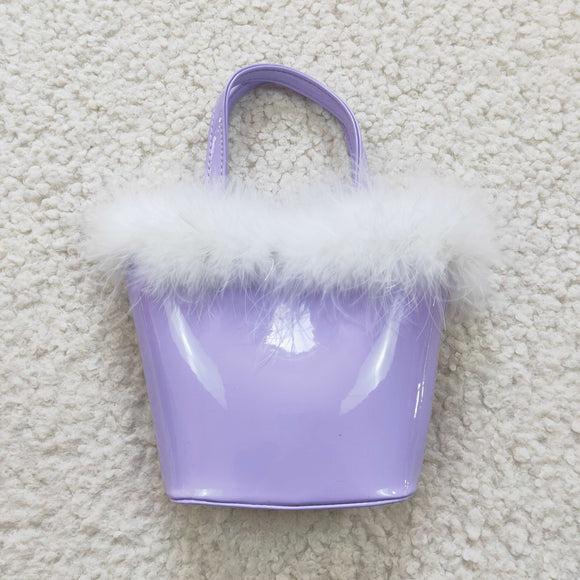 Fur Purple Handbag Bag