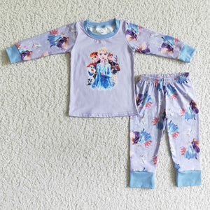 Promotional Cartoon Princess Purple Long Sleeve Pajamas