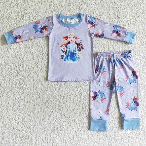 Promotional Cartoon Princess Purple Long Sleeve Pajamas