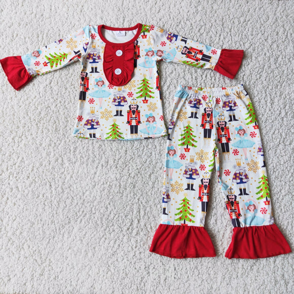 Promotional Soldiers Princess Tree Girls Christmas Pajamas