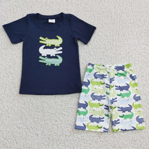 Crocodile Navy Boys Shorts Sets