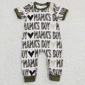 Love Mama's Boy Boys Valentine Romper
