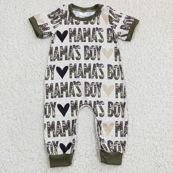 Love Mama's Boy Boys Valentine Romper