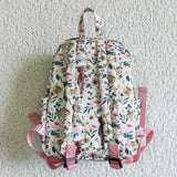 Floral Cow Backpack