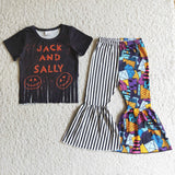 Patchwork Tassels Stripe Black Girls Halloween Outfits