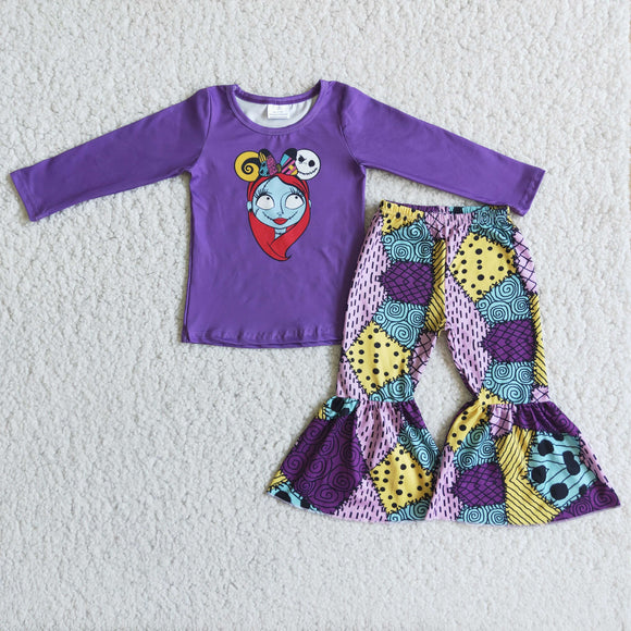 Purple Patchwork Girls Halloween Outfits