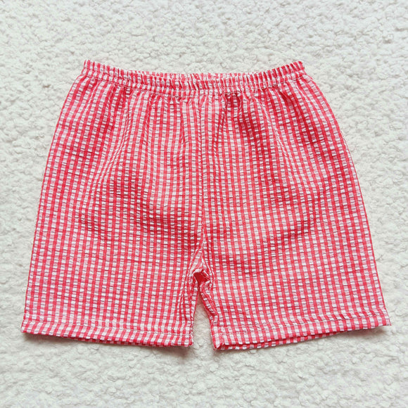 Red Plaid Boys Shorts