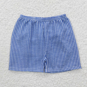 Blue Plaid Boys Shorts