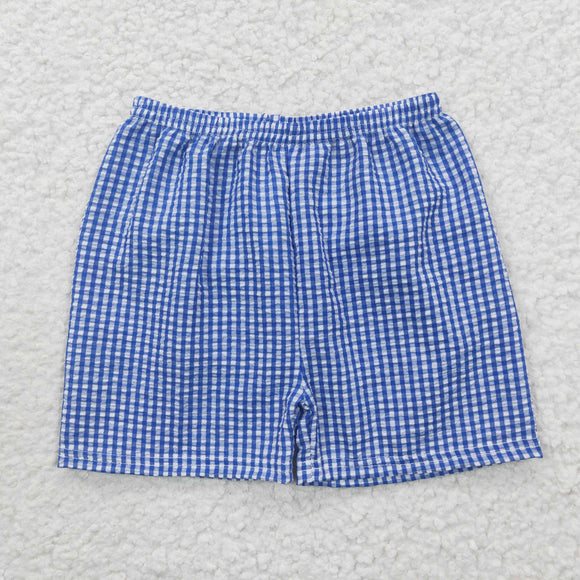 Blue Plaid Boys Shorts
