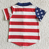 Stars Stripes Shirts Boys 4th of July Top