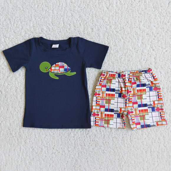 Promotional Tortoise Navy Boys Shorts Sets