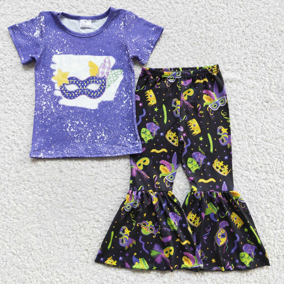 Purple Black Girls Mardi Gras Outfits