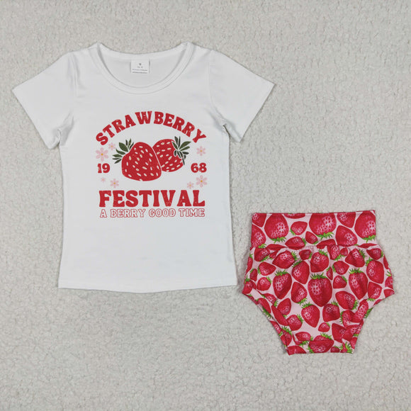 Strawberry White Bummies Sets